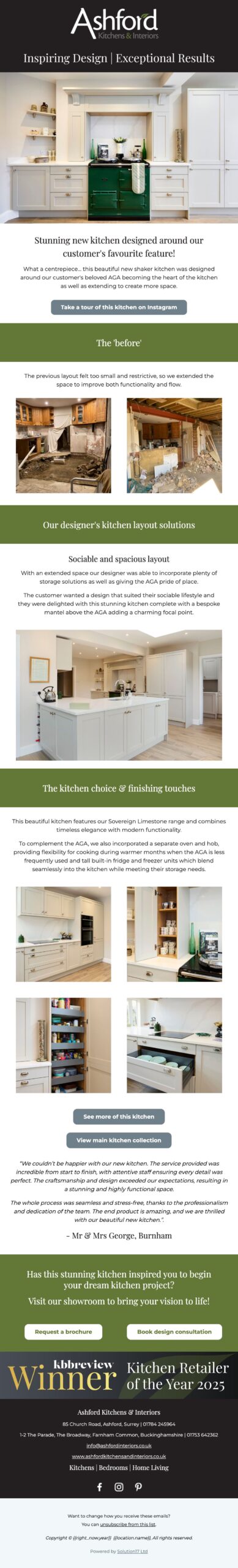 Stunning new kitchen designed around our customer's favourite feature!