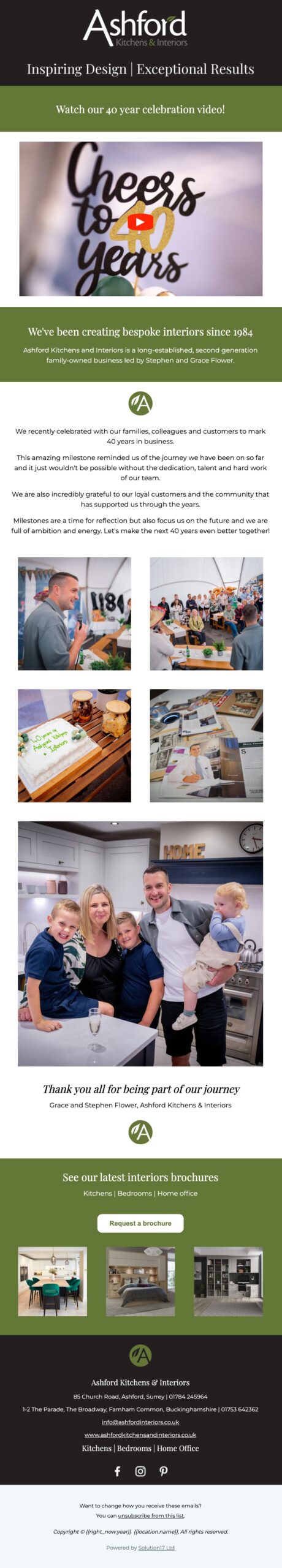 Watch our 40 year celebration video!