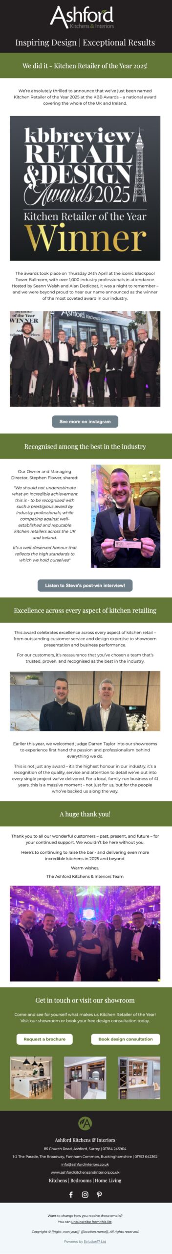 We did it - Kitchen Retailer of the Year 2025!