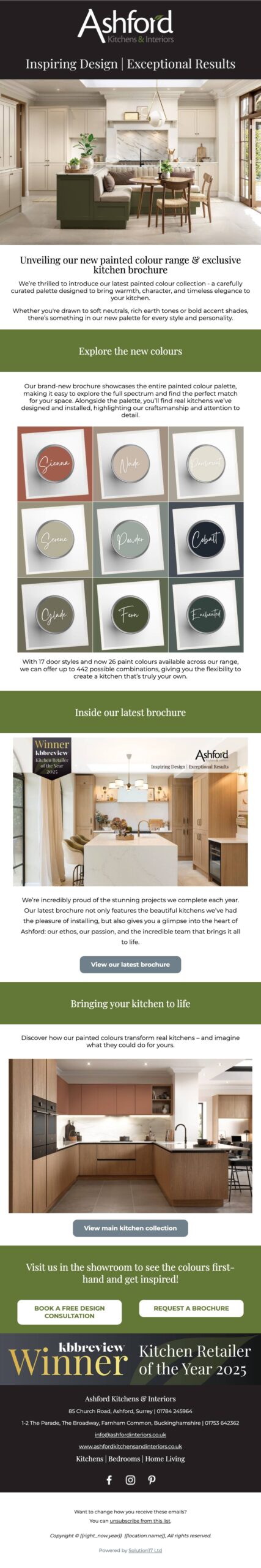 Unveiling our new painted colour range & exclusive kitchen brochure
