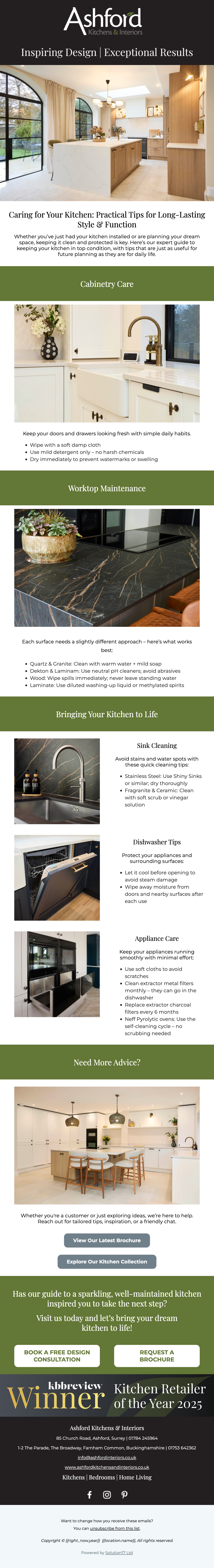 Caring for Your Kitchen: Practical Tips for Long-Lasting Style & Function