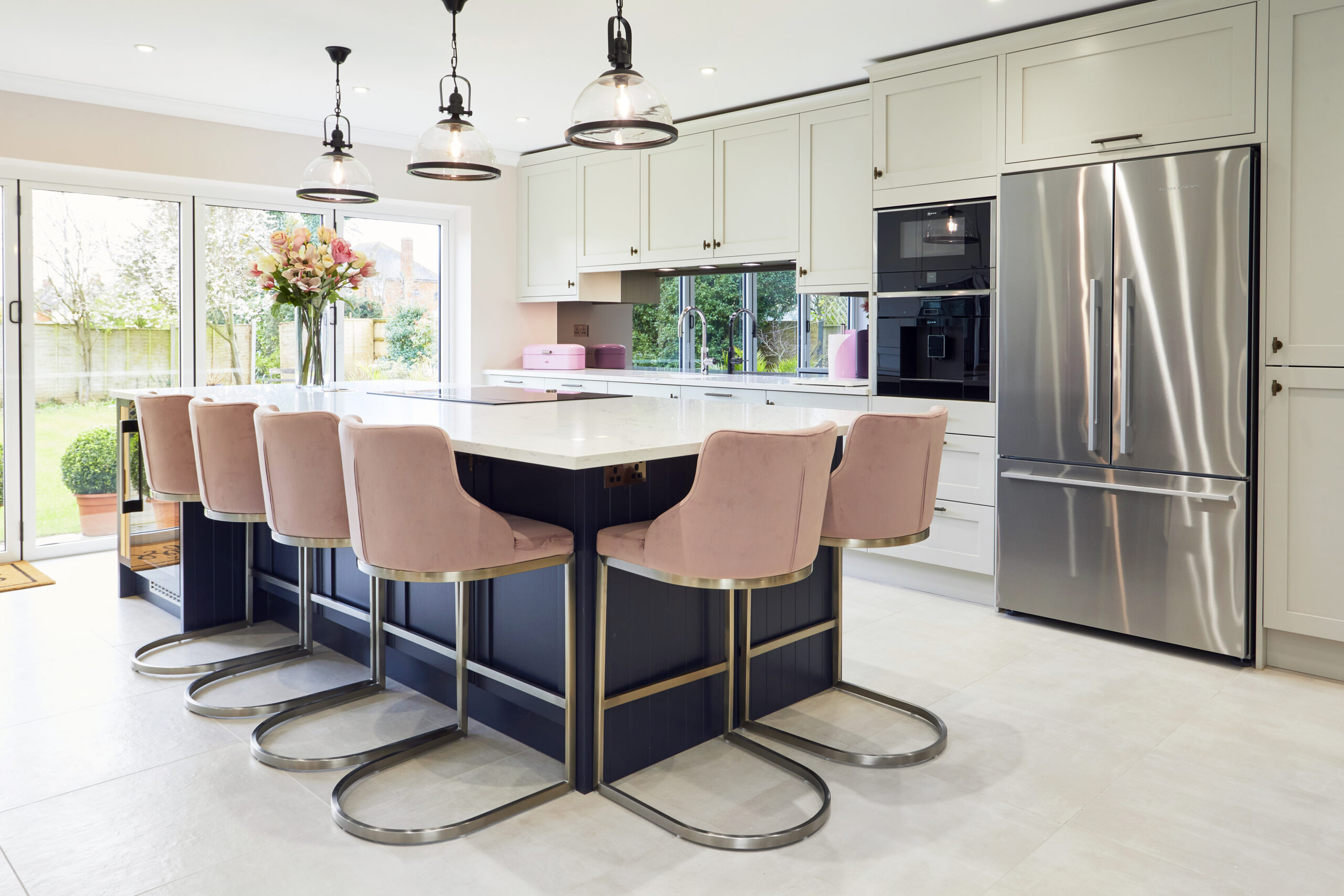 Sterling Painted Limestone & Indigo Blue