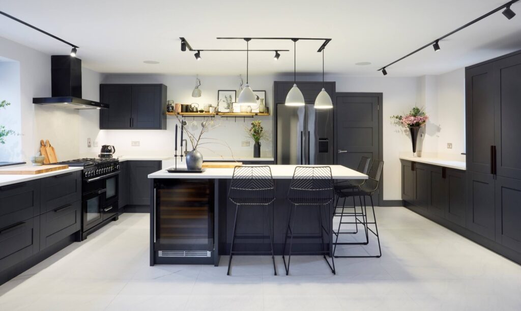 Dark Grey Shaker Painted Kitchen