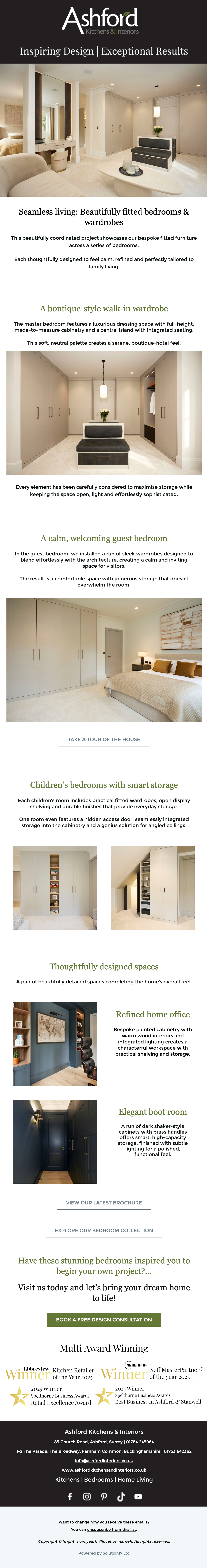 Seamless living: Beautifully fitted bedrooms & wardrobes